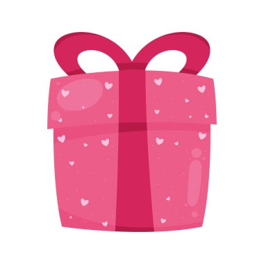 Pembe hediye kutusu hediye simgesi