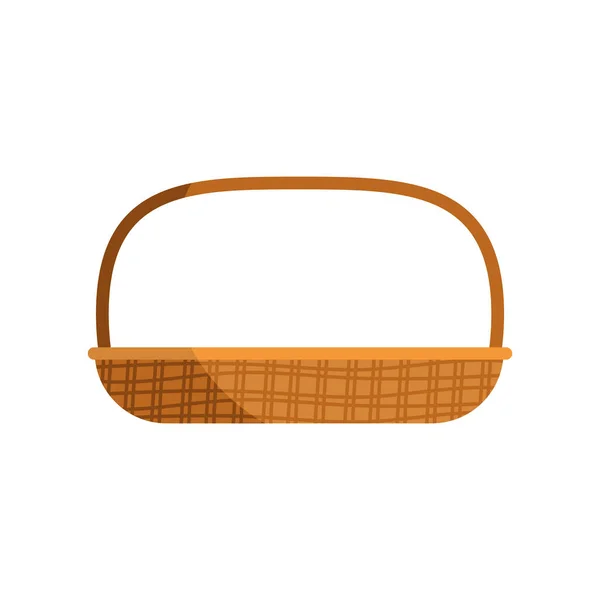 Straw Basket Empty Isolated Icon — Stock Vector