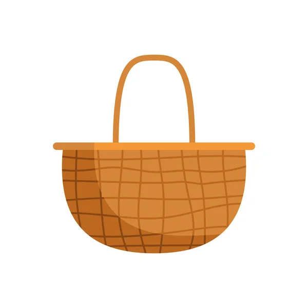 Woven Wicker Basket Handle Icon — Stock Vector