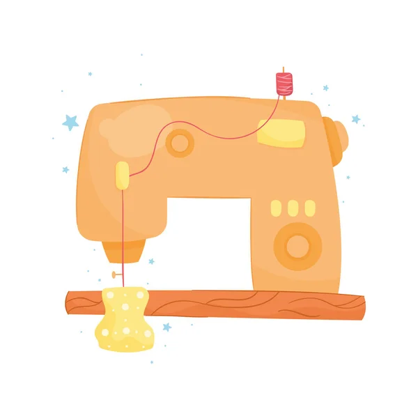Sewing Machine Device Tech Icon — Stock Vector