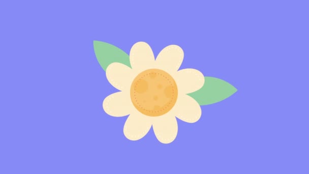 Yellow Flower Garden Nature Animation Video Animated — 비디오