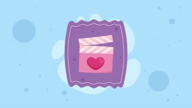 Klipboard animasyonunda kalp aşkı, 4k video animasyonu