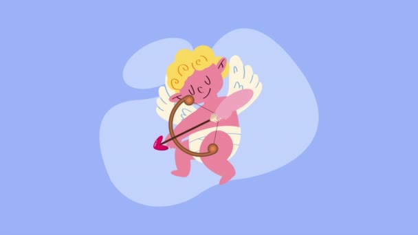Cupid Angel Arch Animation Video Animated — Stockvideo