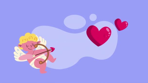 Cupid Angel Arch Animation Video Animated — Stock video