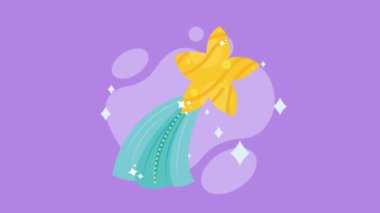 shooter star space outer animation ,4k video animated