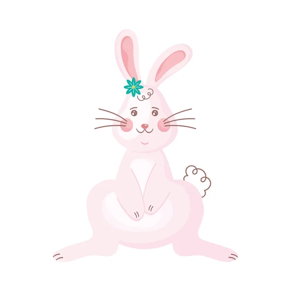 かわいいウサギさん立っファーム動物 — ストックベクタ