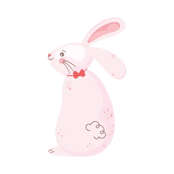 Cute Rabbit Seated Farm Animal — Image vectorielle