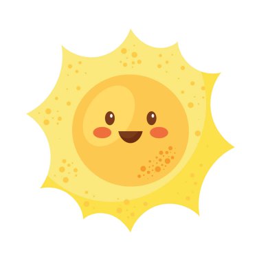 summer season sun comic character