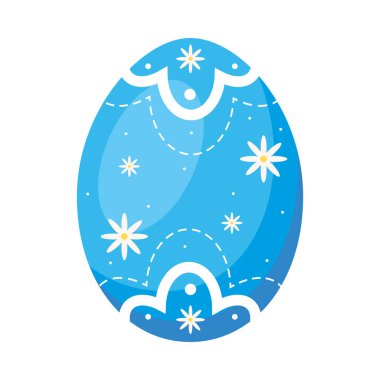 blue spring egg painted icon
