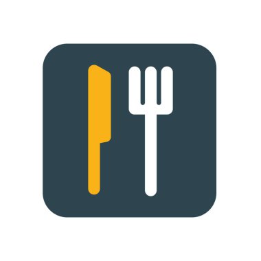 restaurant signal square isolated icon