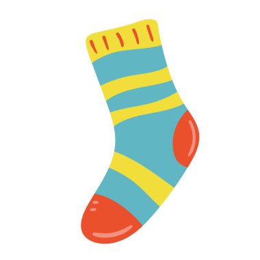 sock multicolor clothes isolated icon