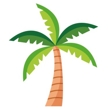 Ağaç palmiyesi siluet biçimi simgesi