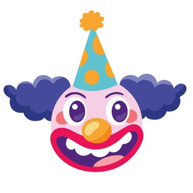 crazy clown emoticon face icon