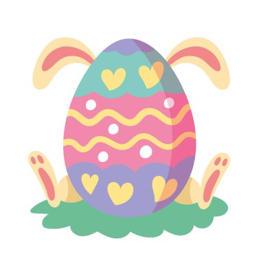 rabbit in egg painted icon