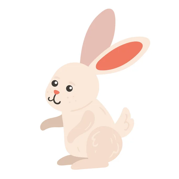 Cute Rabbit White Farm Animal — Image vectorielle