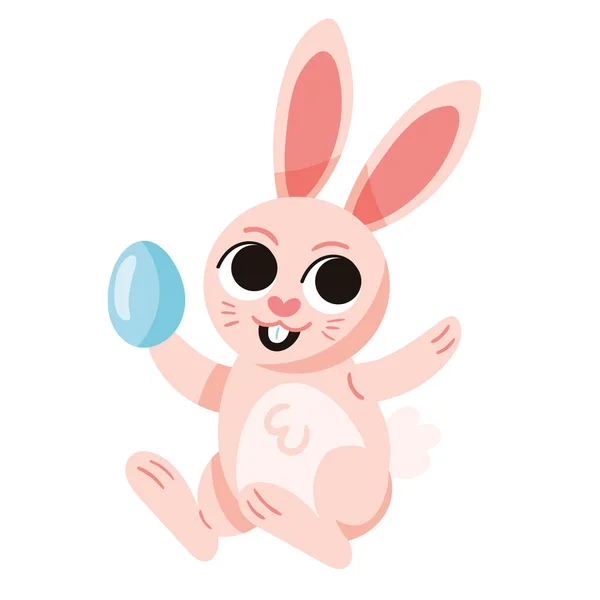Pink Rabbit Egg Painted Character — Image vectorielle