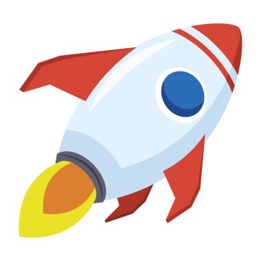 rocket flying start up icon