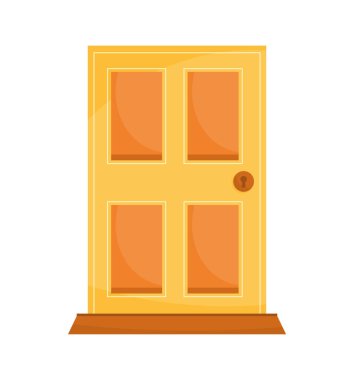 door of house yellow icon