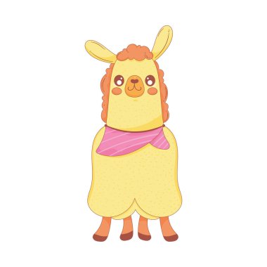 llama perubian wearing kerchief character