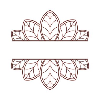 leafs foliage emblem nature icon