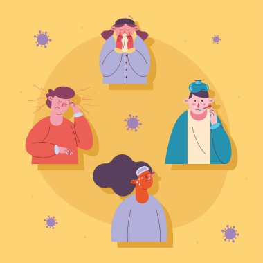 people sick with particles characters