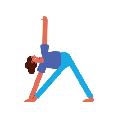woman practicing gymnastics fitness character