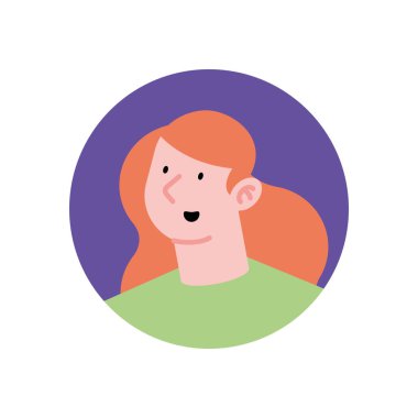 woman profile account picture character