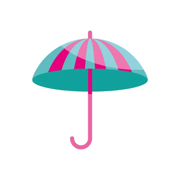 Green Umbrella Accessory Open Icon — Stock Vector
