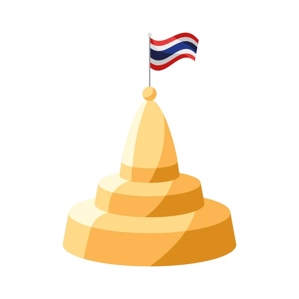 Songkran Pyramids Flags Icon — Stockvektor