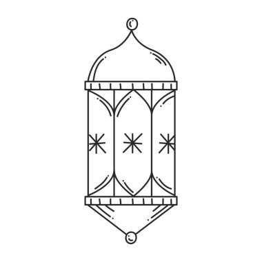 classic arabic lamp decoration icon