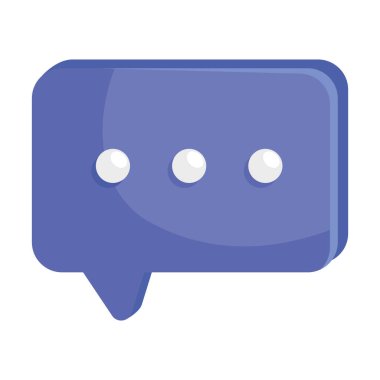 mor konuşma balonu ileti simgesi