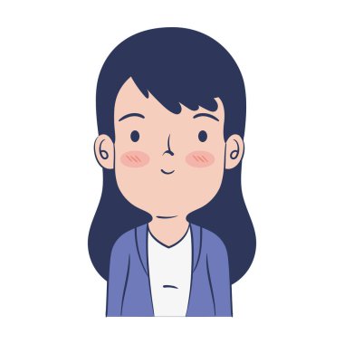 young elegant businesswoman avatar character