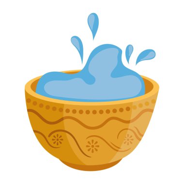 songkran bowl with water icon