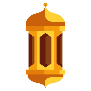 golden arabic lamp decoration icon