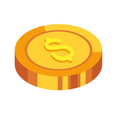 Altın madeni para dolar simgesi