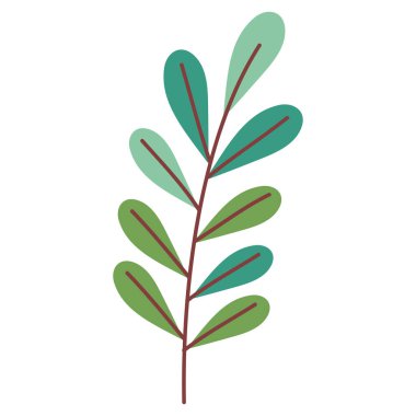 Yaprak bitki simgesi olan dal