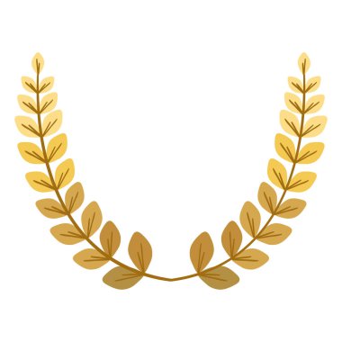 golden wreath crown frame icon