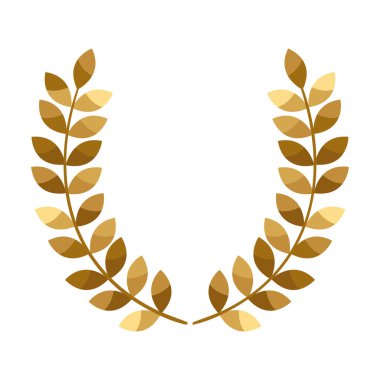 luxury golden wreath crown icon