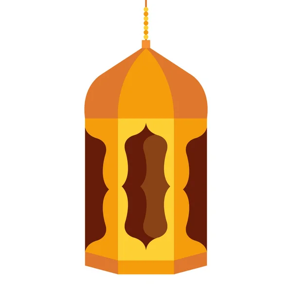 Goldene Arabische Lampe Hängende Symbol — Stockvektor