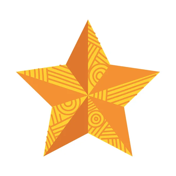 Изолированная Икона Золотой Звезды — стоковый вектор