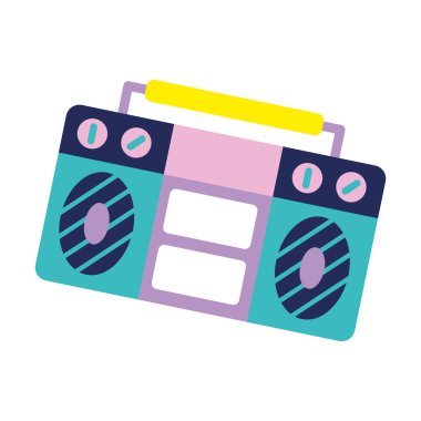 boombox retro style tech icon