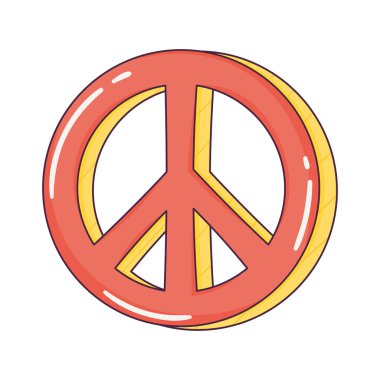 barış sembolü retro biçim simgesi