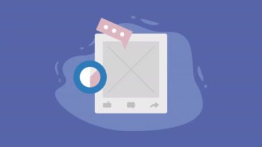 photographic picture file and speech bubble ,4k video animated