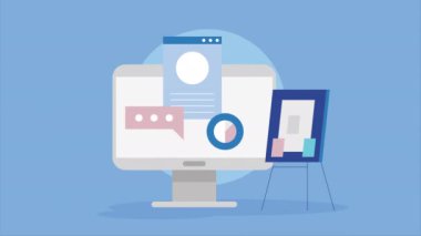 marketing computer tech device animation ,4k video animated