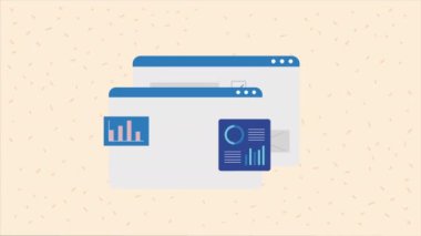 webpages templates with infographics animation ,4k video animated