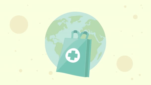 Medical Bag Cross Animation Video Animated — 图库视频影像