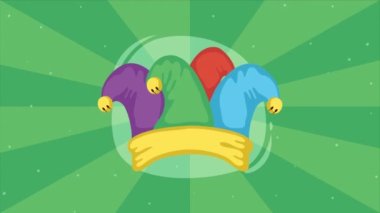 joker hat comic accessory animation ,4k video animated