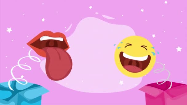 Surprises Boîtes Imbéciles Animation Jour Vidéo Animée — Video