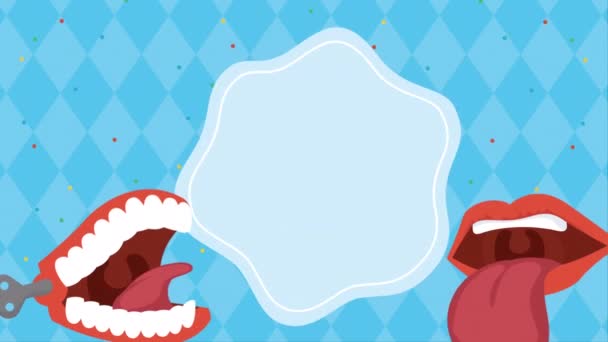 Denture Toy Mouth Animation Video Animated — Vídeos de Stock