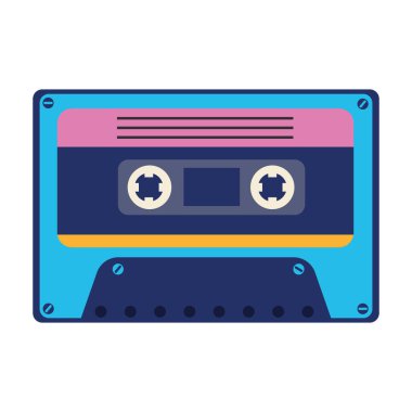 retro cassette record tape icon
